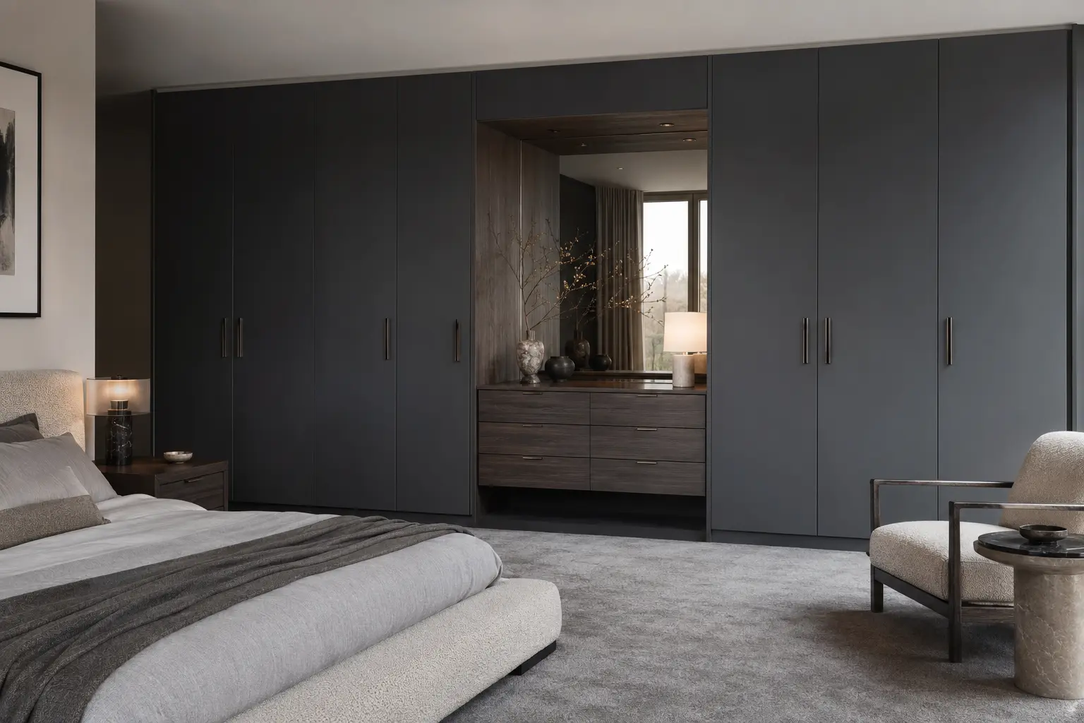 Graphite fitted wardrobes