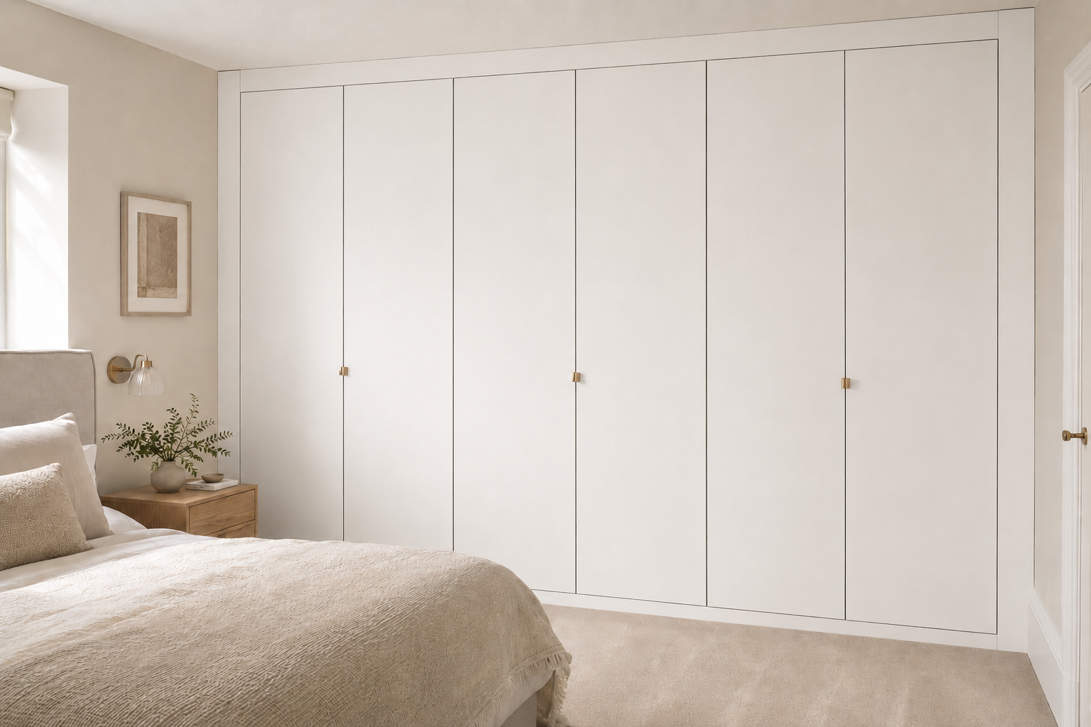 Porcelain White fitted wardrobes
