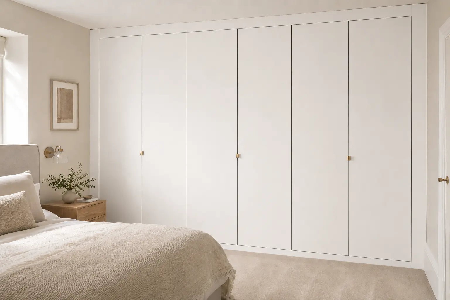 Porcelain White fitted wardrobes
